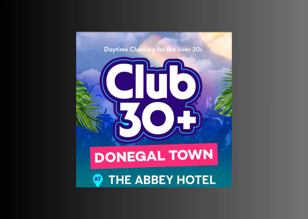 Club 30+ daytime party at The Abbey Hotel in Donegal, vibrant tropical theme, ideal for guests over 30.