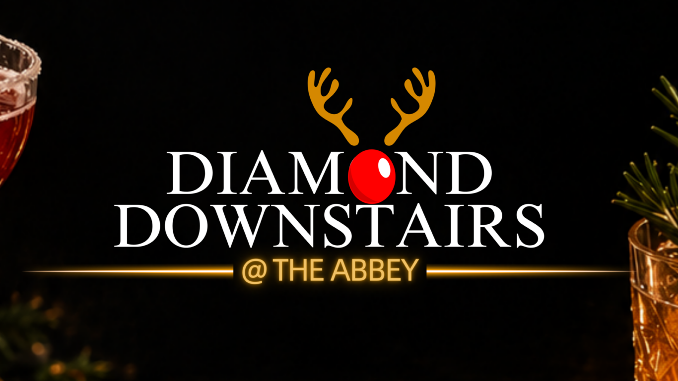 Festive cocktails at Diamond Downstairs bar, The Abbey, await guests with lively atmosphere and elegant d&eacute;cor.